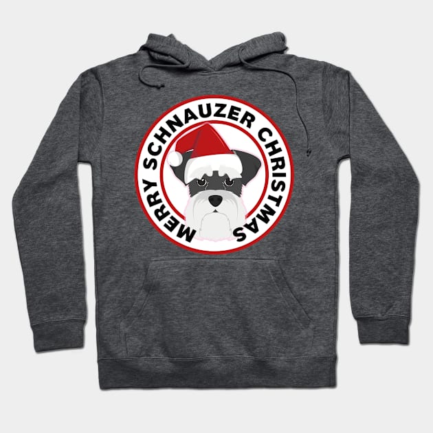 Merry Christmas Schnauzer Hoodie by CafePretzel